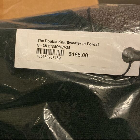 Taylor Stitch The Double Knit crewneck Sweater in Forest Wool Blend S-XL - Picture 7 of 7